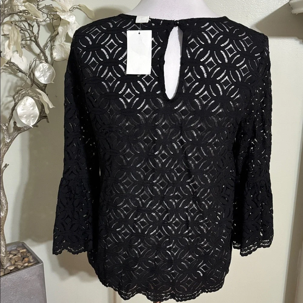 H&M Black Lace Blouse